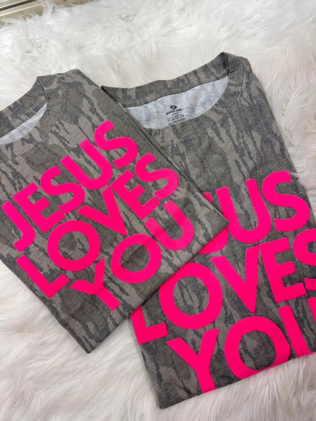 Jesus Loves You Camo Tee Youth