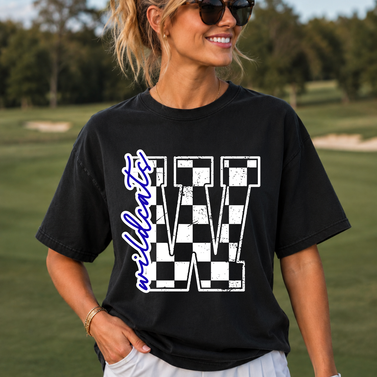 Oversized Checkered Varsity