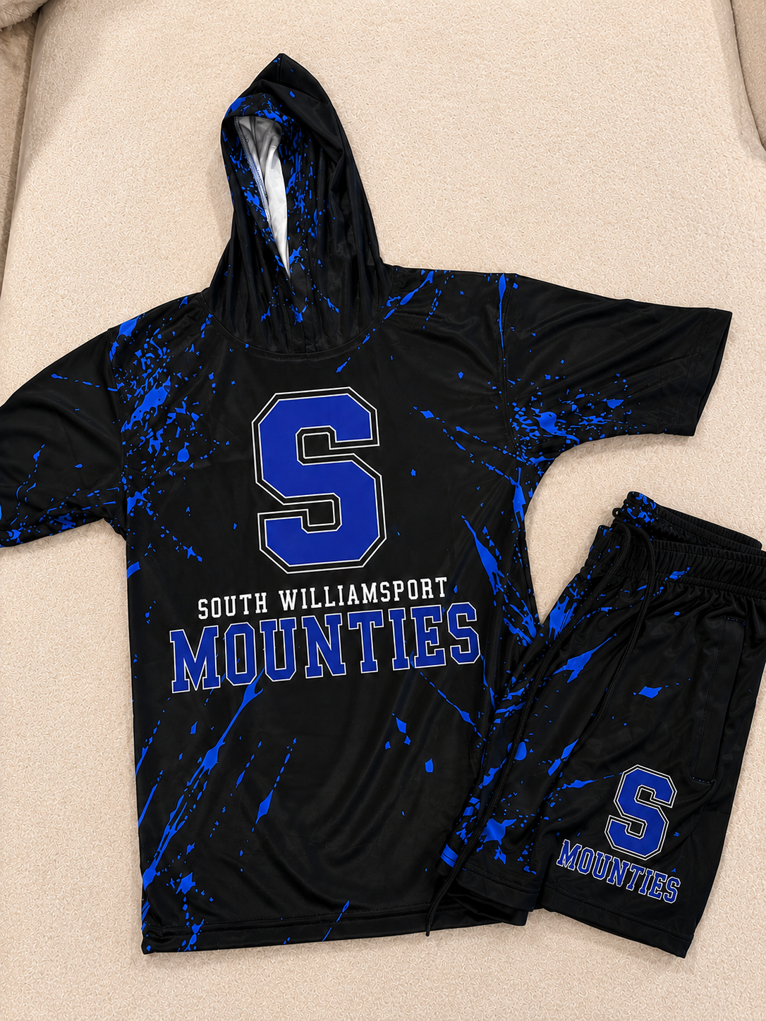 South Mounties Performance Hooded Tee & Shorts Set – Splatter