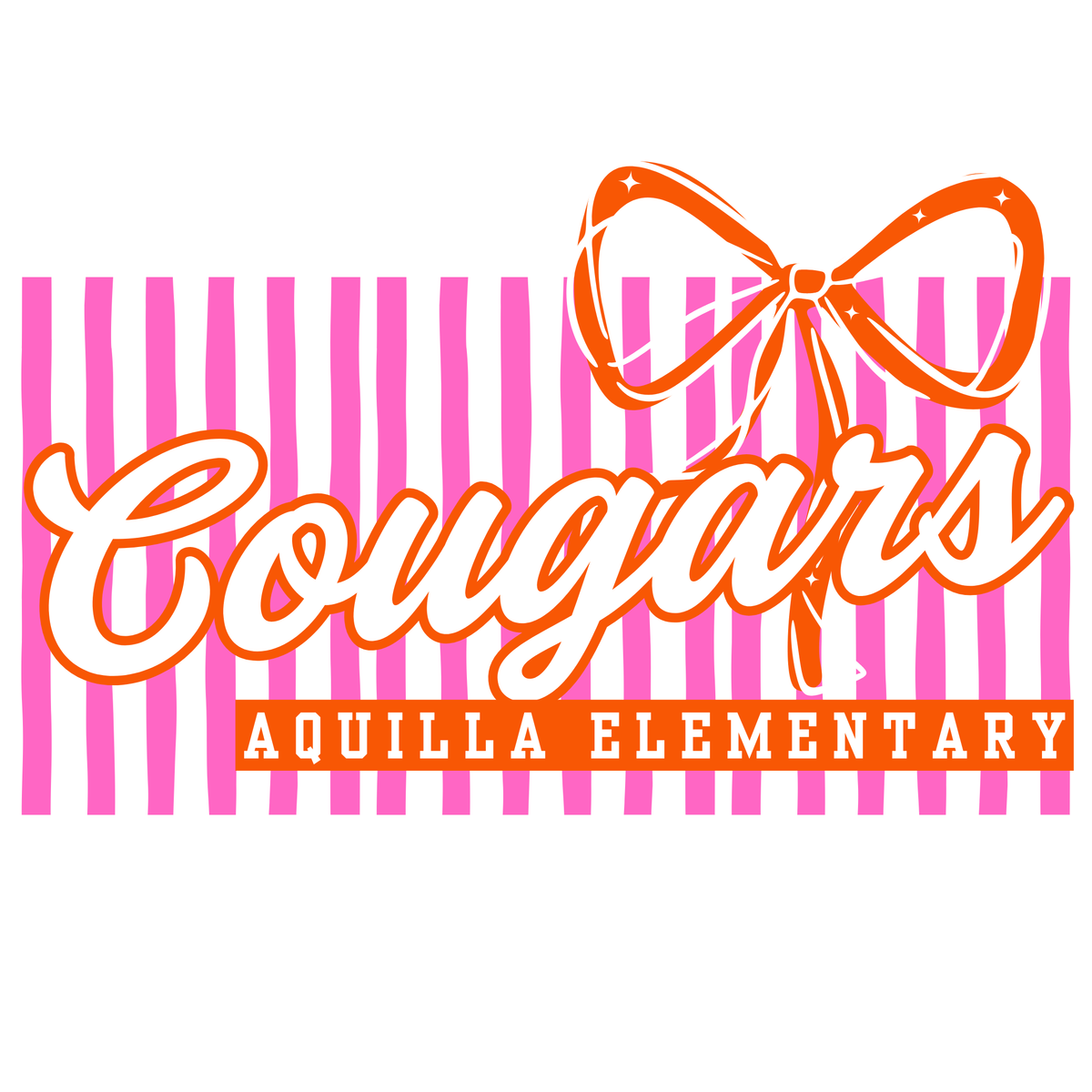 Stripes Bow Custom Mascot
