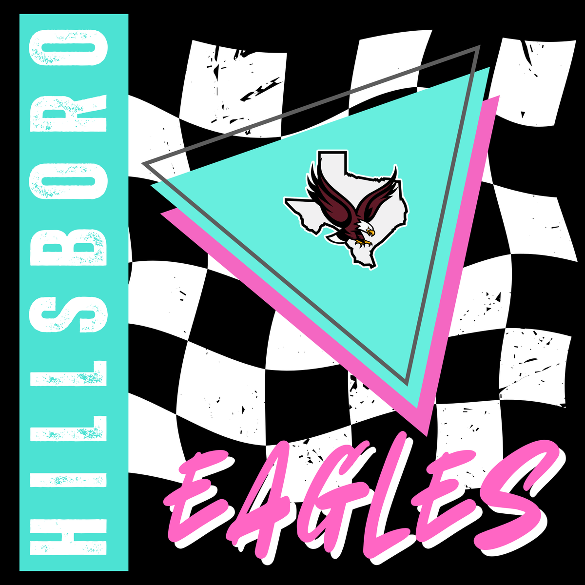 Retro Checkered Mascot