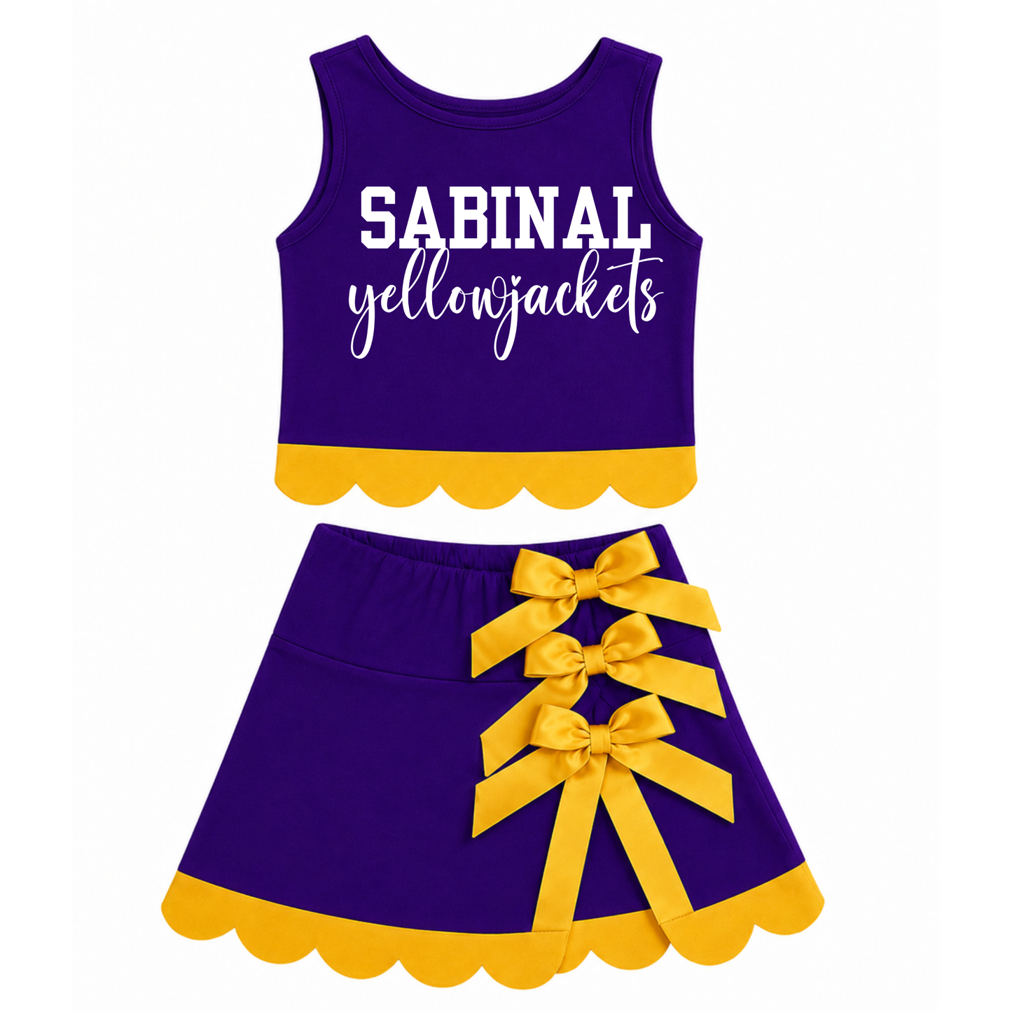 Sabinal Yellowjackets Scallop Cheer Set