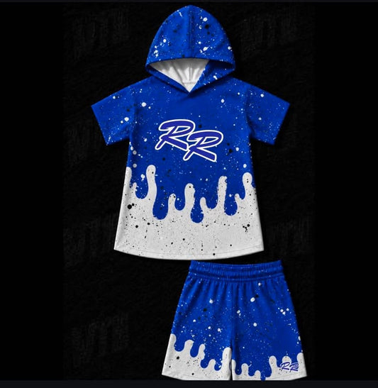 Robinson Rockets Splatter Hooded Short Set