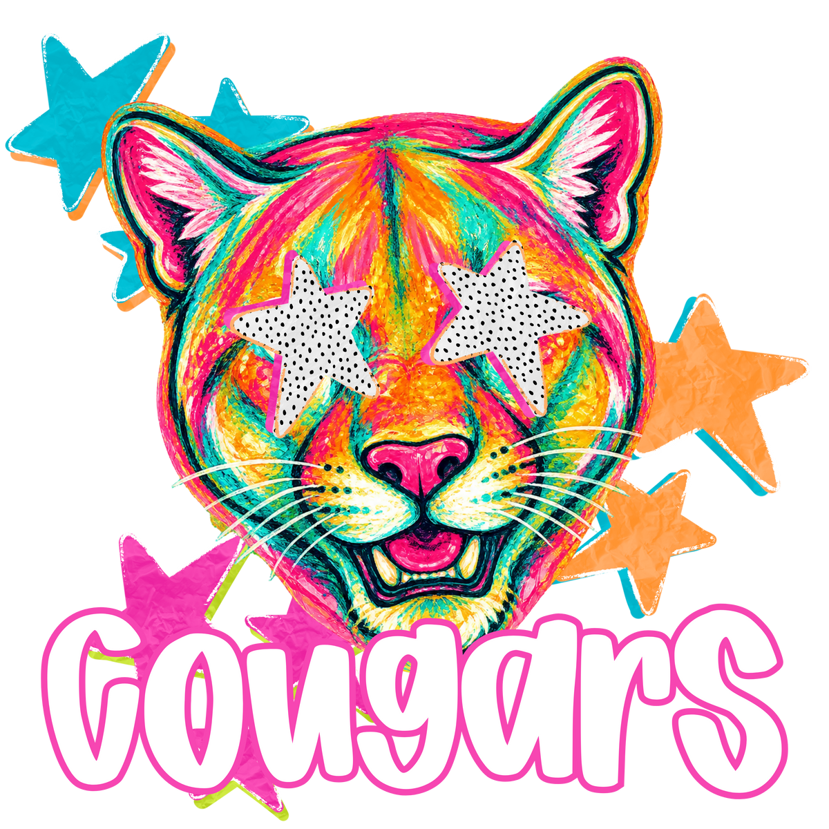 Neon Mascot Stars