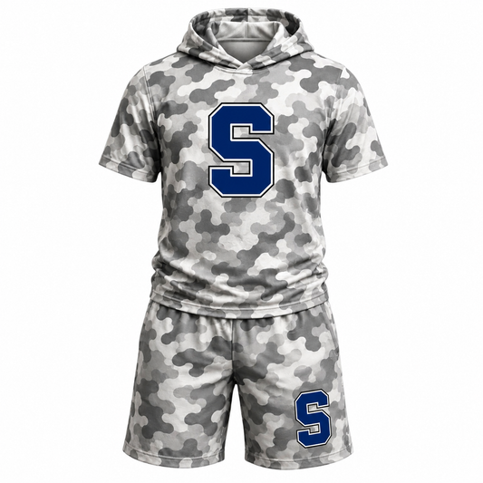 South Mounties Performance Hooded Tee & Shorts Set – Camo