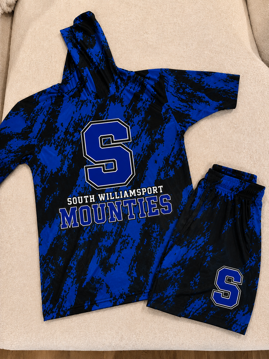 South Mounties Performance Hooded Tee & Shorts Set – Brush Stroke