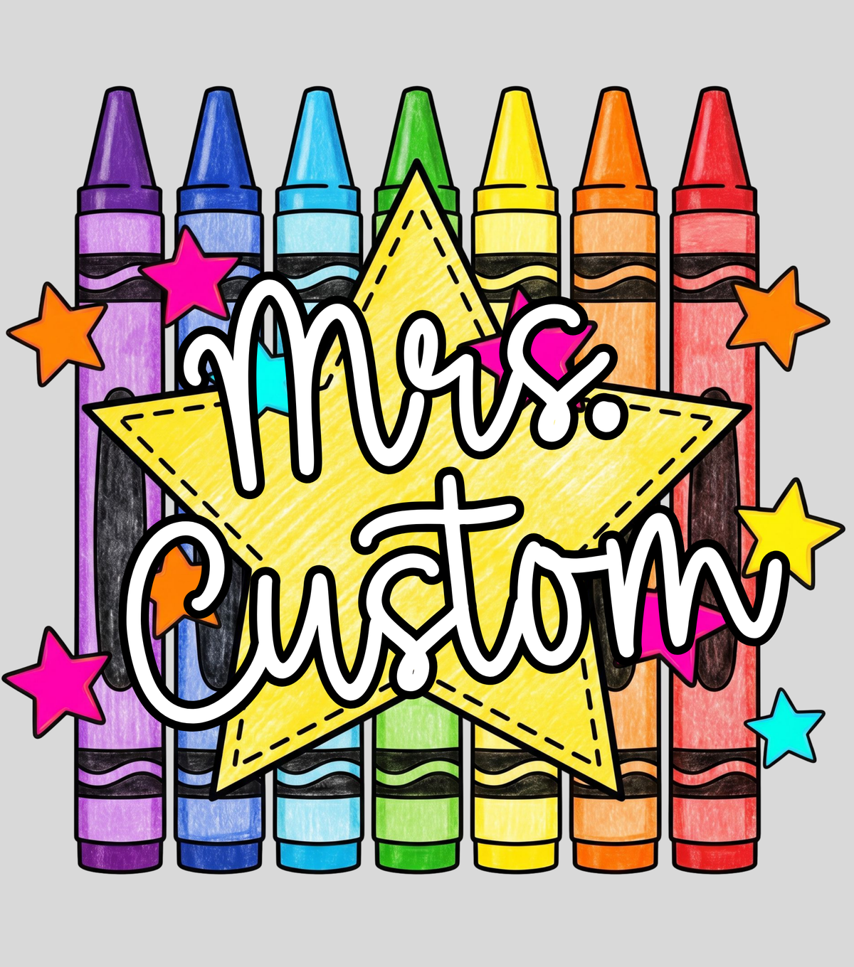 Colorful Crayons Back To School