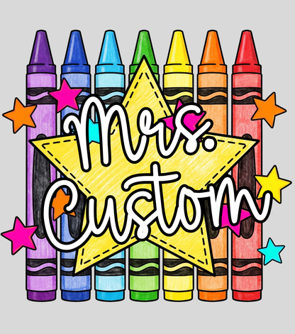 Colorful Crayons Back To School