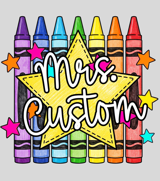 Colorful Crayons Back To School