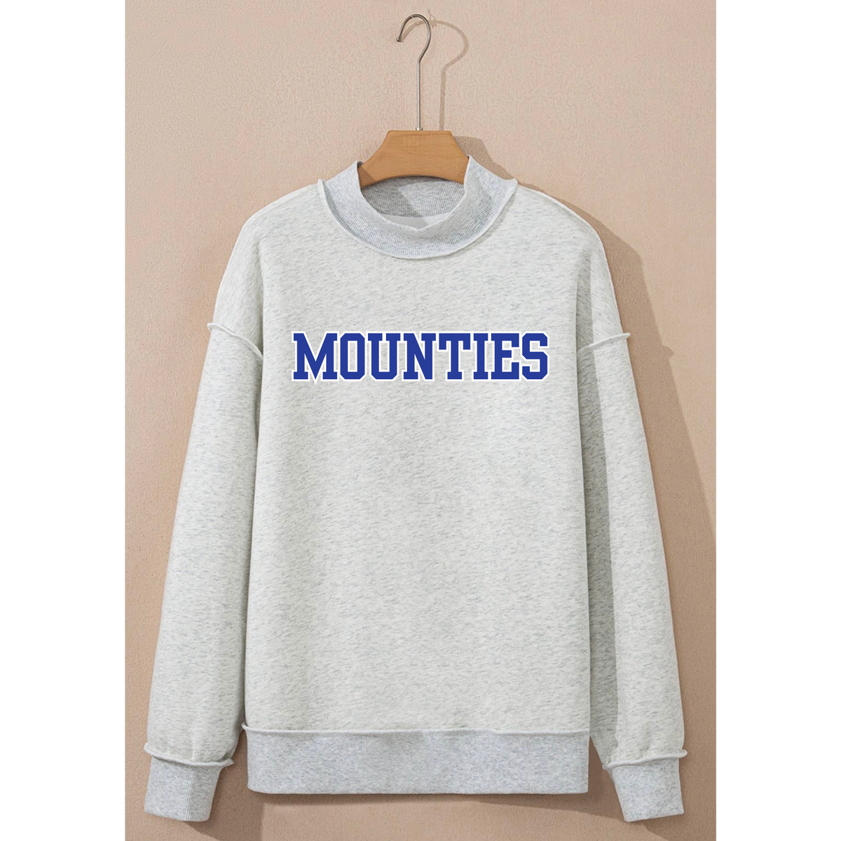 Heather Mock Neck Crewneck