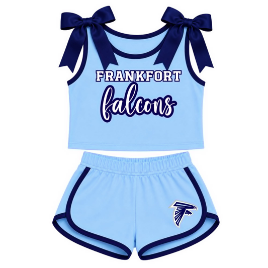 Frankfort Falcons Carolina Blue Classic Bow Tie Tank Set