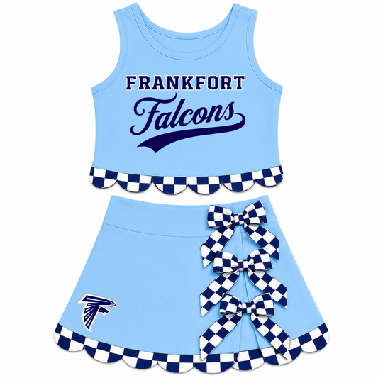 Frankfort Falcons Checker Scallop Cheer Set