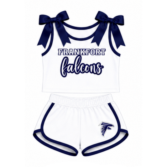 Frankfort Falcons Classic White Bow Tie Tank Set