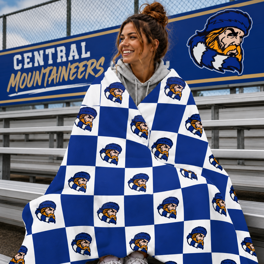 South Mounties Checkerboard Stadium Blanket