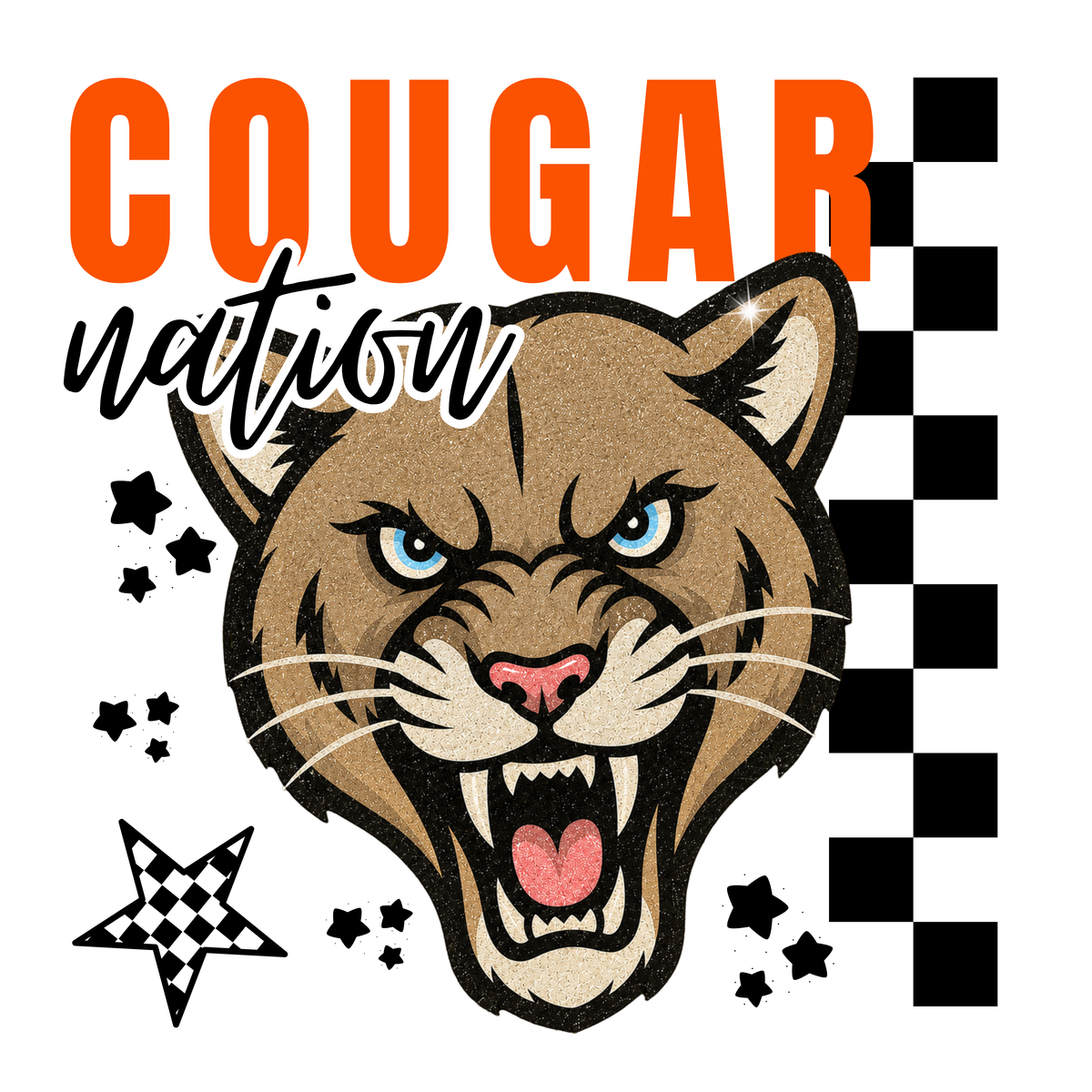 Cougar Nation | Vintage Mascot Spirit Tee