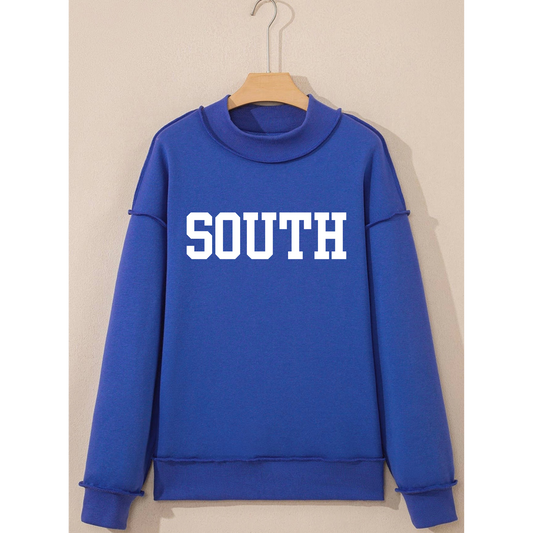 Royal Blue Mock Neck Crewneck