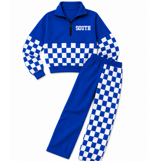 South Mountaineers Checkered Colorblock Lounge Set