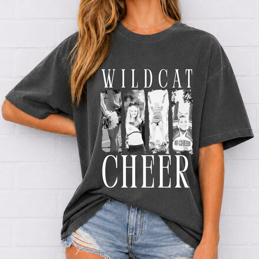 Gholson Wildcats Cheer Photo Collage Tee