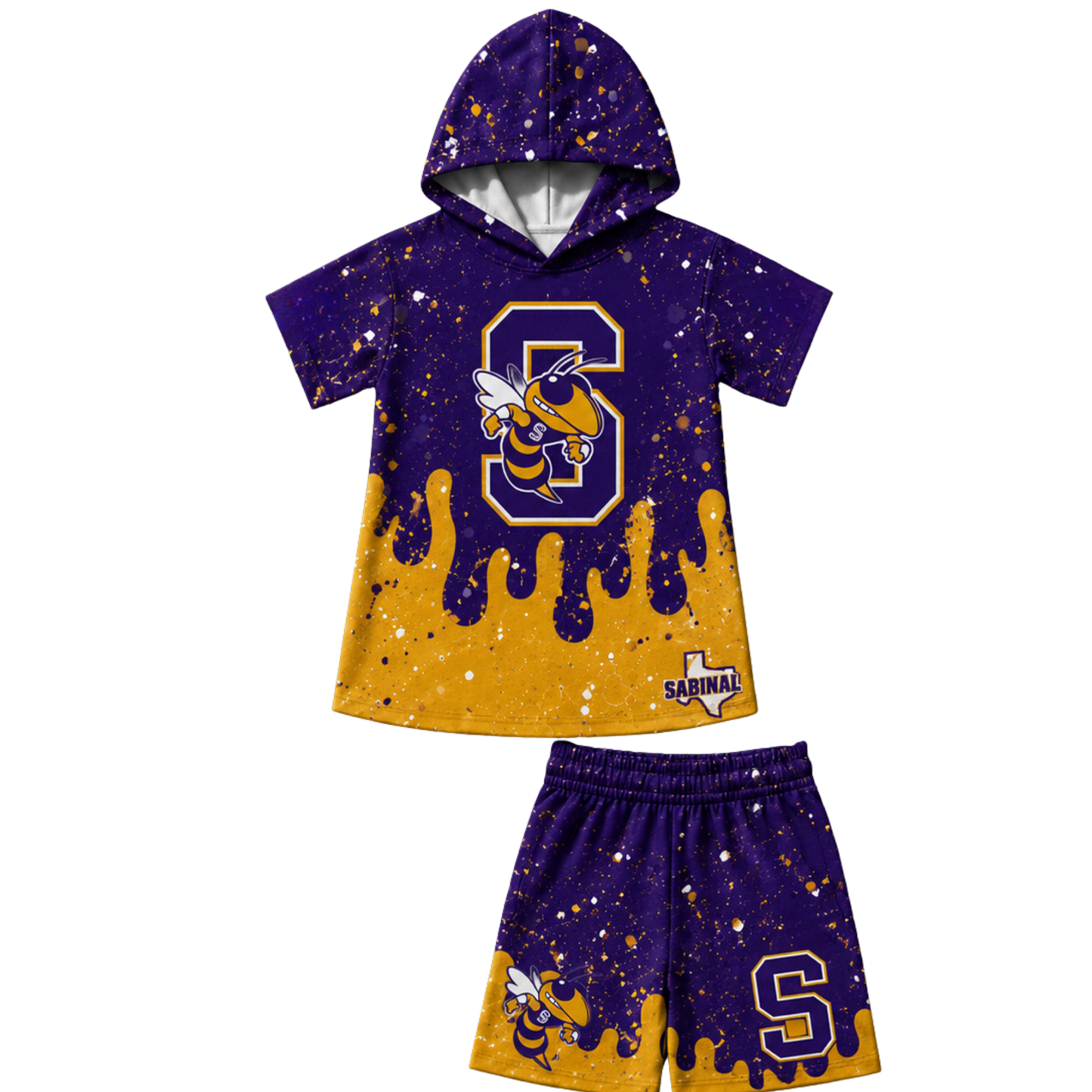 Sabinal Yellowjackets Patterned Hooded Set