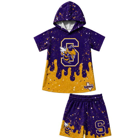 Sabinal Yellowjackets Patterned Hooded Set
