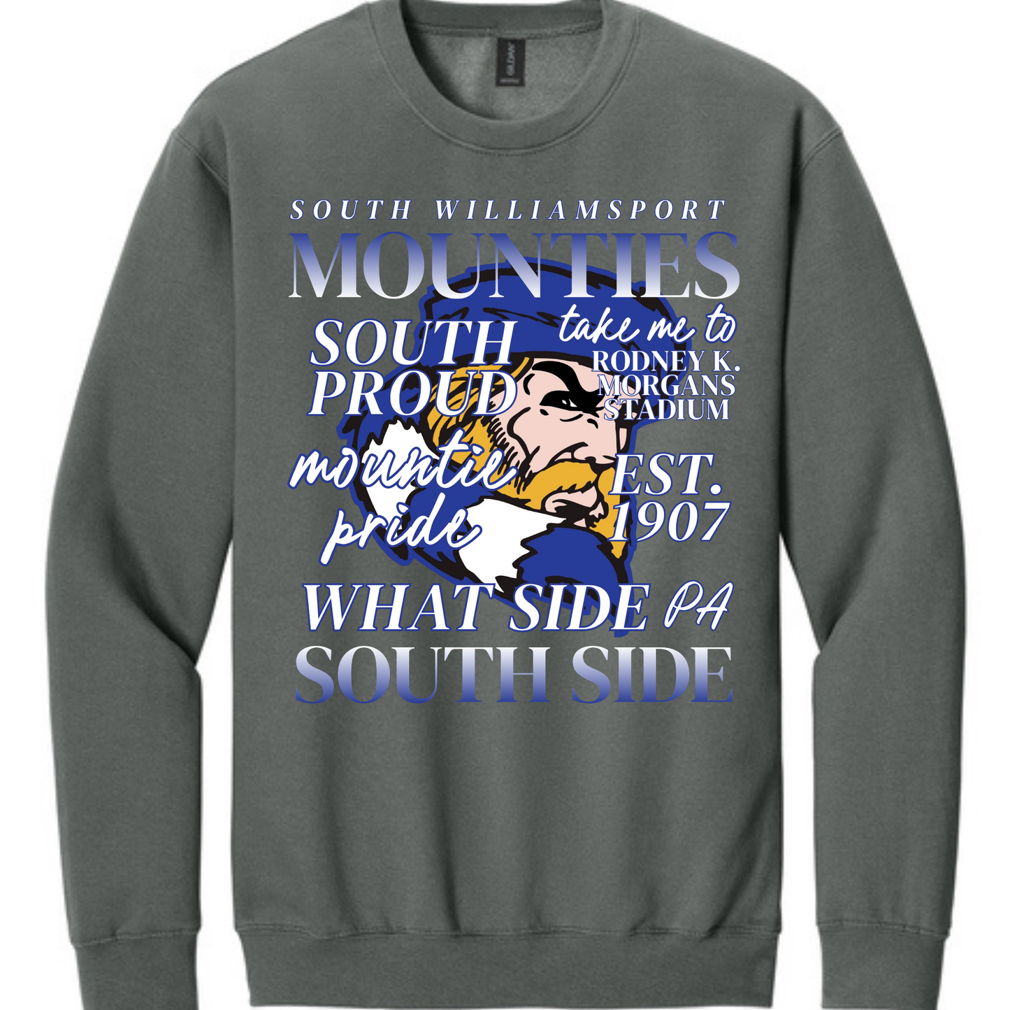 South Williamsport Mounties Vintage Collage Spirit Tee