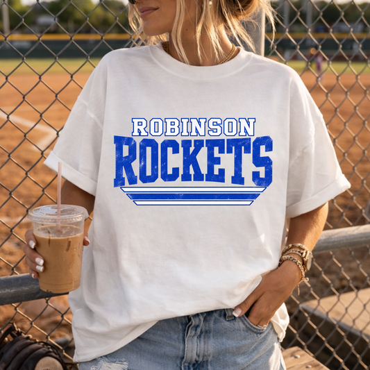 Robinson Rockets Vintage Collegiate Tee