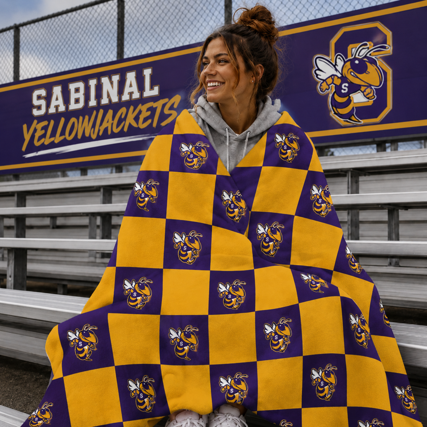 Sabinal Yellowjackets Stadium Blanket