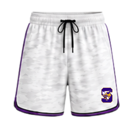 Sabinal White Camo Yellowjackets Men's Performance Shorts