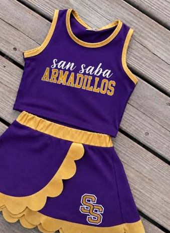 San Saba Purple + Gold Scallop