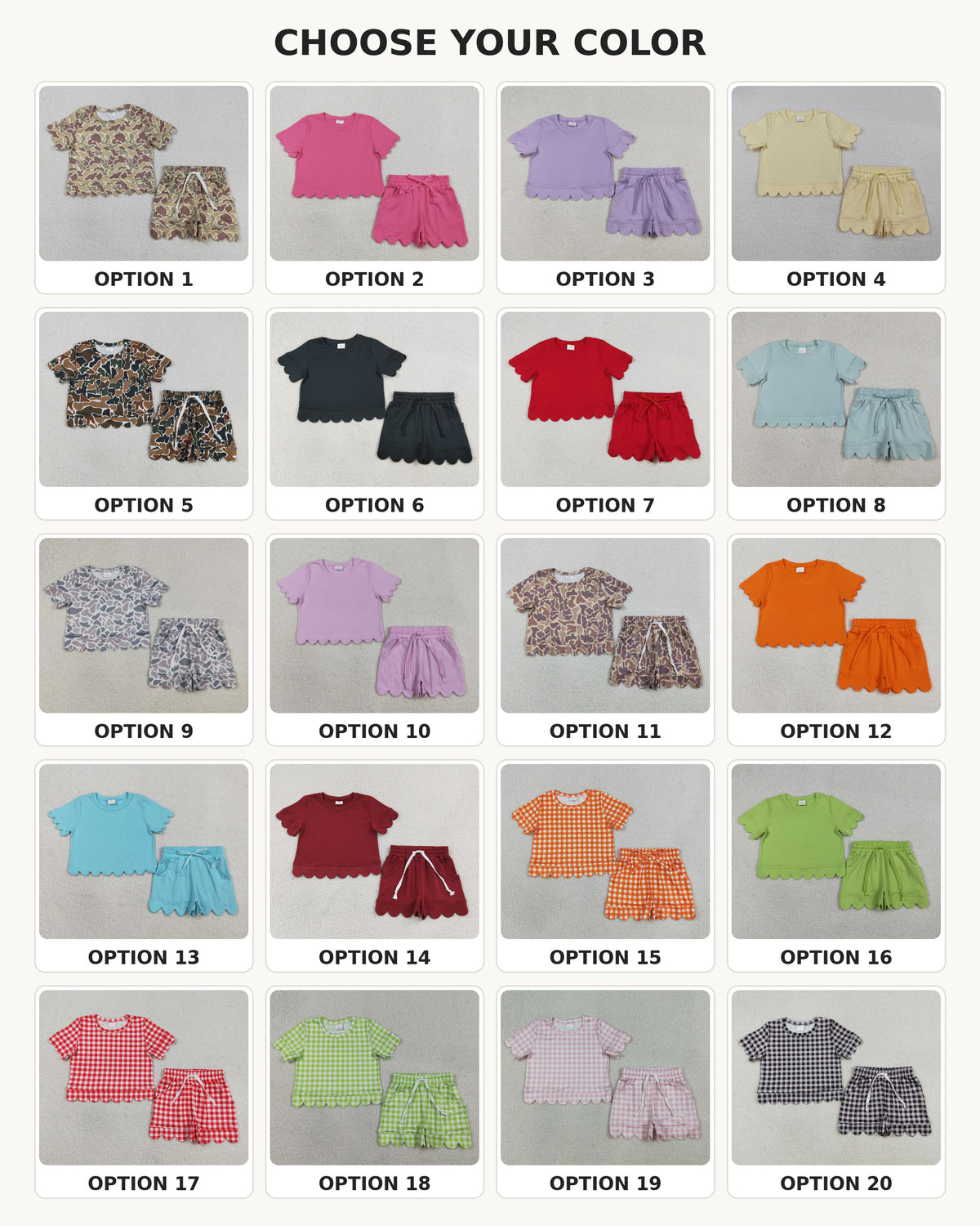 Scalloped Tee + Shorts Set