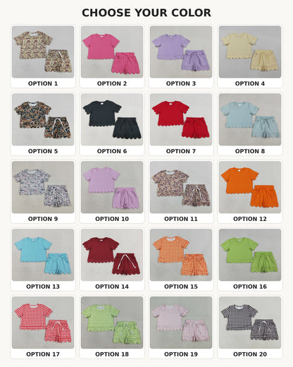 Scalloped Tee + Shorts Set